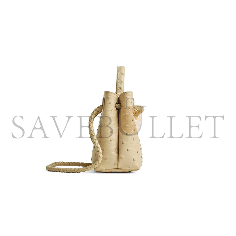 BOTTEGA VENETA MINI ANDIAMO OSTRICH LEATHER 805232 (20.5*15*7.5cm)